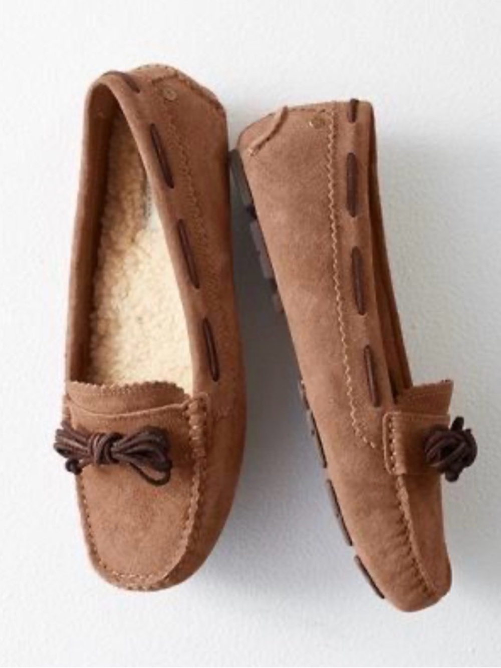 UGG Chestnut Suede Moccasin Slippers